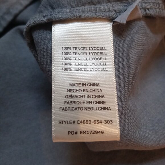 CLOTH & STONE 100% tencel raglan ruffle neck shirt (S) - Picture 10 of 12